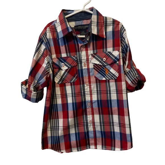 Boys Cotton Plaid Button up Shirt - Picture 2 of 3